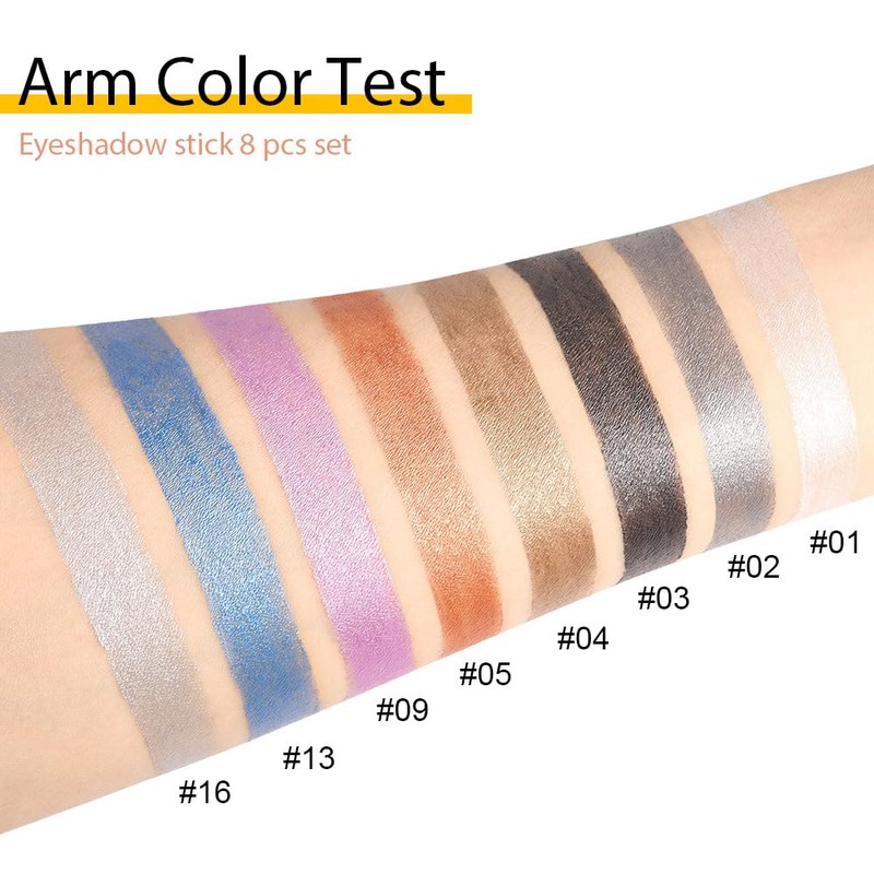evpct 8Pcs Cream Eye Shadow Brightener Sticks Set for Eyes,