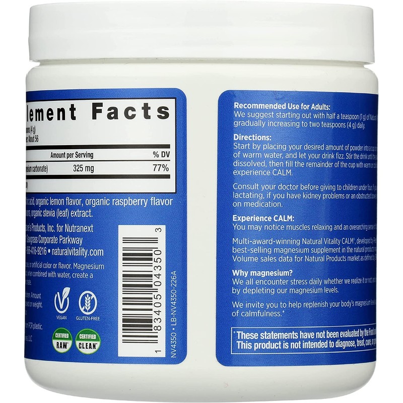 Natural Calm Raspberry Lemon-8 oz Brand: Natural Calm by Natural