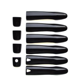 Trim Illusion Snap On Gloss Black Car Door Handle Cover Trim Accessories Compatible with Nissan Rogue 2014-2020 with or Without Smart Key, DH6285BLK