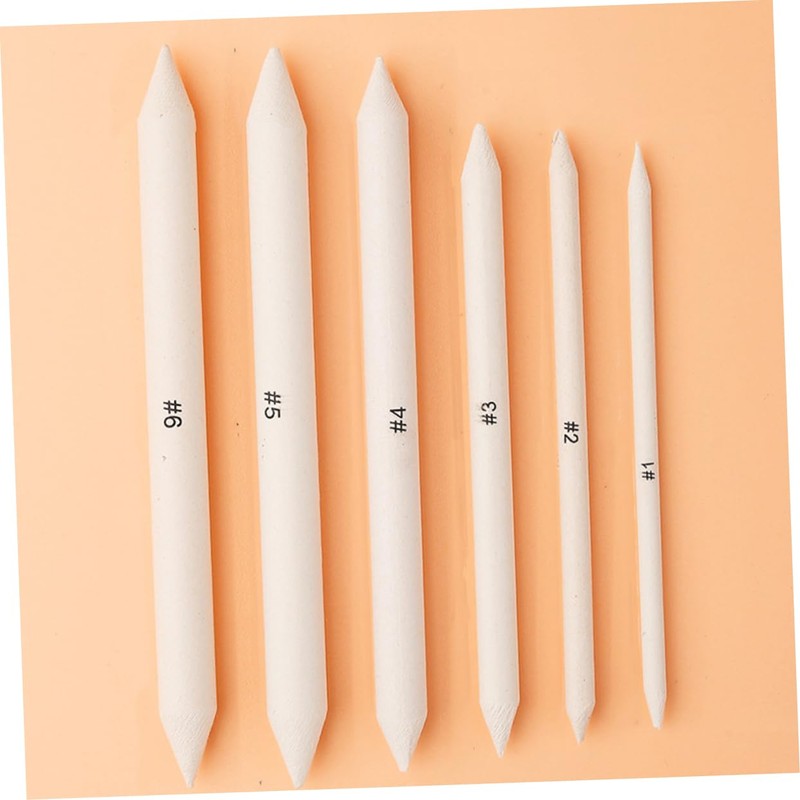 SHOWERORO 6pcs Chalk Pencils Drawing Pencils Highlight Chalk Erasers for