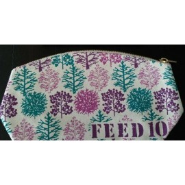 Clarins Feed 10 canvas cosmetic makeup beautiful bag