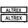 Altrex Number Plate Protectors Premium Black No Line Silver Border