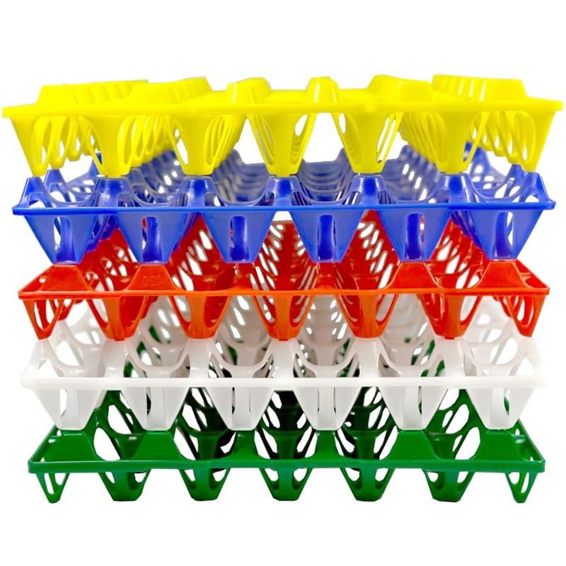 10-Pack Reusable Plastic Egg Tray Egg Crates 30-Egg Flats for
