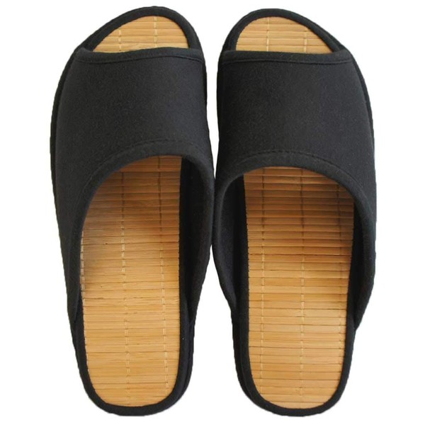 Men's D Senote Bamboo Charcoal, Size L, Bamboo Step, Made in Japan, Deodorizing, Mold Resistant, Up to 10.6 inches (27 cm), Black