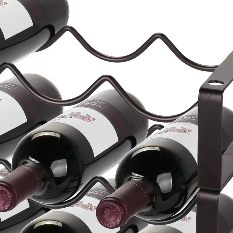 Stackable Wine Rack Countertop, 12 Bottles 3 Tier Wine Cabinet