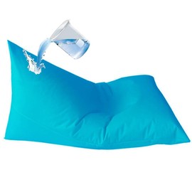Floating Bean Bag For Pool,Outdoor Bean Bag Pouf Cover No Filler Garden Beach Swimming Pool Puff Pillow Sac Camping Chaise Lounge Waterproof Reusable Bean Bag For Swimming(Sky blue,110x140cm-pouf cove