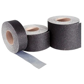 Herco 1" Wide Safety Track Floor Surfacing Tape Roll - Black