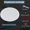 Rain Shower Head, Katezon High Flow Rainfall Showerhead Stainless Steel,