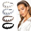 Amariver Headbands for Women 4Pcs Zigzag Headbands Elastic Teeth Comb