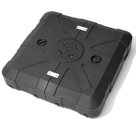 Crestlive Products Heavy Duty Sand Water Fillable Patio Offset Cantilever - 260 lbs with 8 wheels, Black