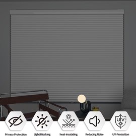 Custom Size Myshade No Drill Blackout Shades Tension Cordless Cellular Blinds for Indoor Windows No Drilling No Tools Window Blinds & Shades Pull Down Room Darkening for Kitchen Bedroom Home White