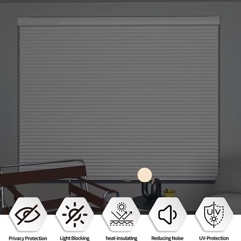 Custom Size Myshade No Drill Blackout Shades Tension Cordless Cellular