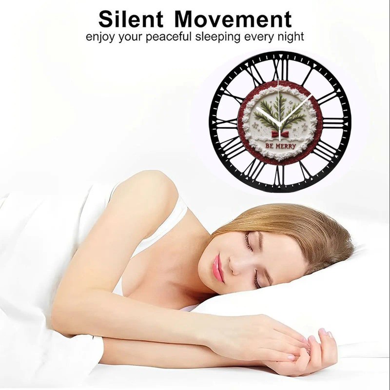 Classic Roman Numeral Wall Clock Made of Solid Iron, 25cm
