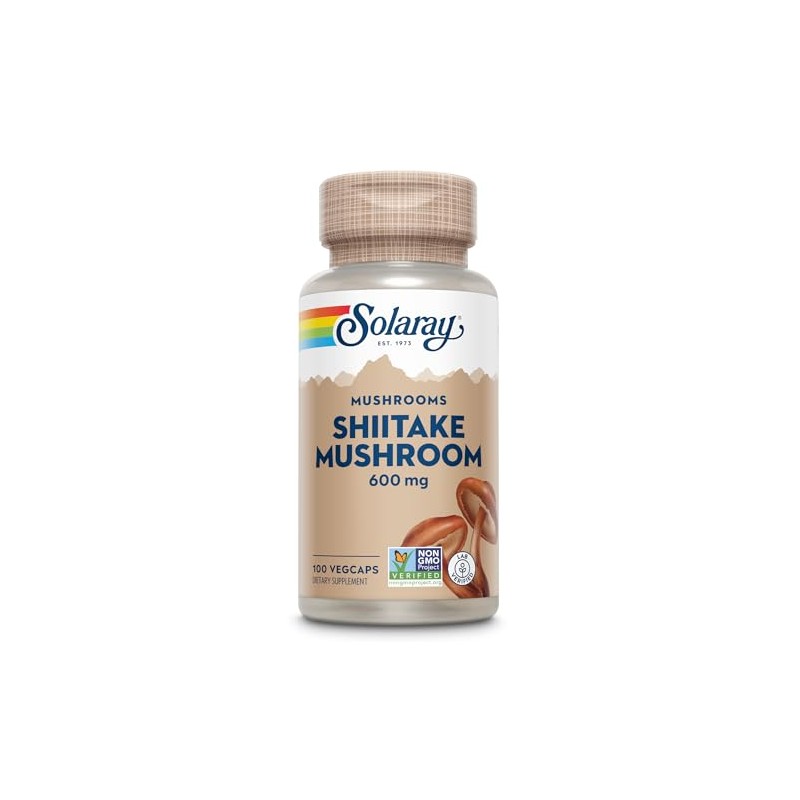 SOLARAY Shiitake Mushroom 600 mg | 100 Count