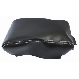 Kar Designers Fits 08-14 Dodge Challenger Vinyl Center Console Armrest Cover w/White Stitch