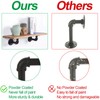 GBACHOOSE 6Pcs Industrial Pipe Shelf Brackets, Black Pipe Brackets Floating