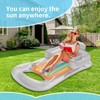 Hotseven-lemei Premium Reclining Pool Lounge Chair, Inflatable Pool Float, Suitable