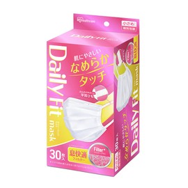 Iris Ohyama (IRIS OHYAMA) Mask, Non-woven Fabric, Smooth Touch Mask, Small Size, Individually Wrapped, Pack of 30, Easy to Breathe, DAILY FIT MASK, Pack of 30, PK-DH30SW, White