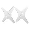2PCS Mower Blades 4 Teeth Head Blades 7.9in Stainless Steel