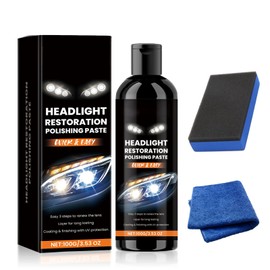 Xihongshi 2025 New Car Headlights Restoration Kit, Headlight Stain Remover Polishing Paste, Make the Headlights As Good as New, Long-Lasting Brightness