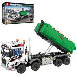 Reobrix 4 in 1 City Construction Building Toys, RC Truck Vehicles Set Toys for Adults and Boys, APP & Remote Control Transport Truck Building Toys, DIY Educational Gift for Kids 14+ (2852 PCS)