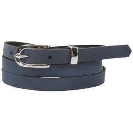fashionchimp Basic Women's Belt Made of 100% Genuine Leather, Narrow Belt, Width Approx. 1.5 cm, Made in Germany, Cobalt-althea