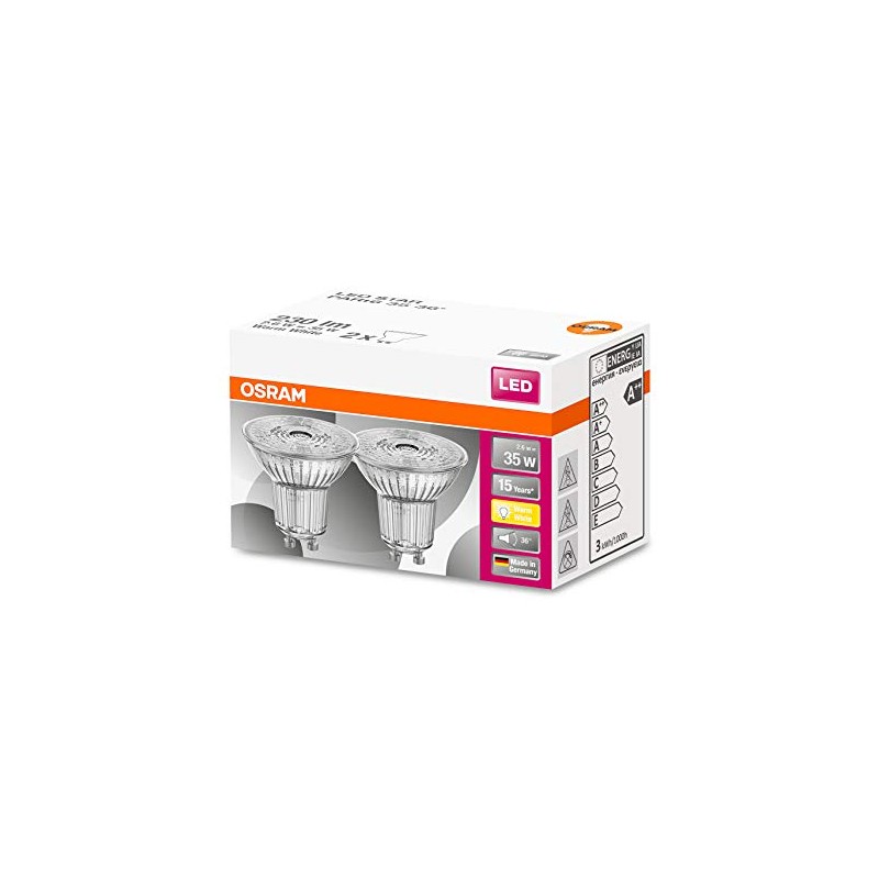 OSRAM LED Star PAR16, Sockel: GU10, Nicht Dimmbar, Warmweiß, Ersetzt
