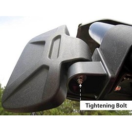 Polaris Ranger RZR UTV Break-Away Side Mirror Qty 2 Shatter-Resistant 7-3/4" high x 4-1/4" wide Strong and durable steel clamp Black New