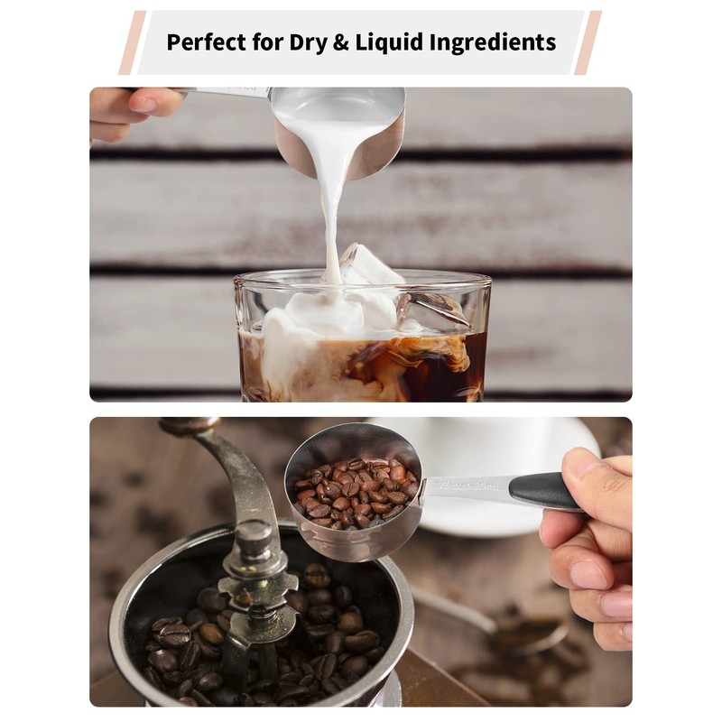 Joyhill Stainless Steel Measuring Cups and Spoons Set of 10