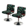 HonorHut 2 PCs Black Bar Stool Covers with Leaves Prints