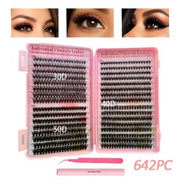 642 Kit Pestañas Maquillaje Diy Extension Mixto 30d 40d 50d