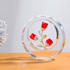 Crystal Rose Birthday Present for Women Popular K9 Crystal Red