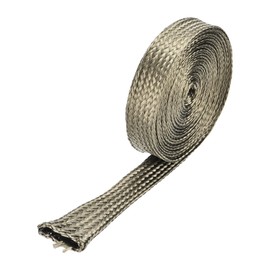 Sourcing Map Heat Shield Sleeve, 0.4" ID, 10 Feet Titanium Color Heat Wrap 800 Degree for Wires