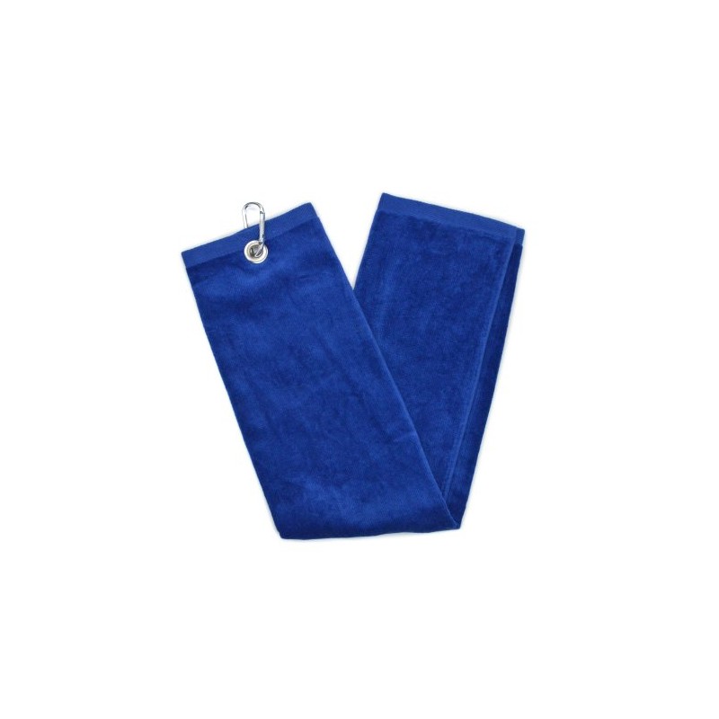 On Par Tri-Fold Golf Towel With Bag Clip - Blue,
