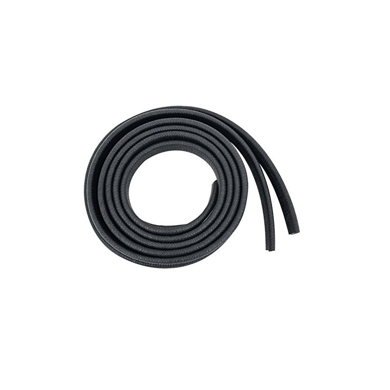 TMI 20-FT-2022 Black Basketweave Grain Vinyl Premium Windlace with Metal