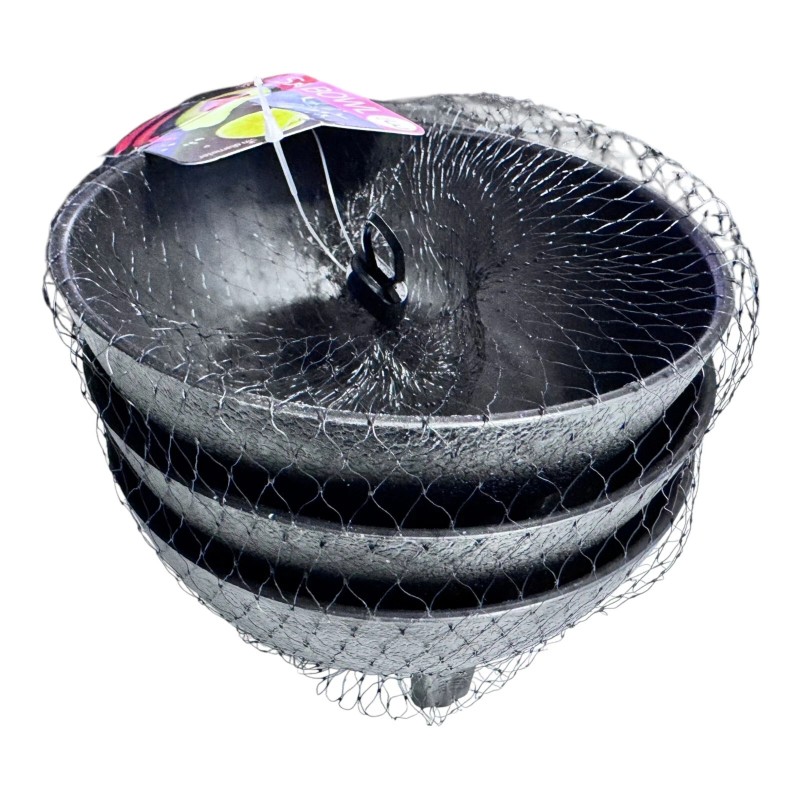 kole 3PCS Salsa Bowl Set Plastic Mexican Molcajete Chips Guacamole