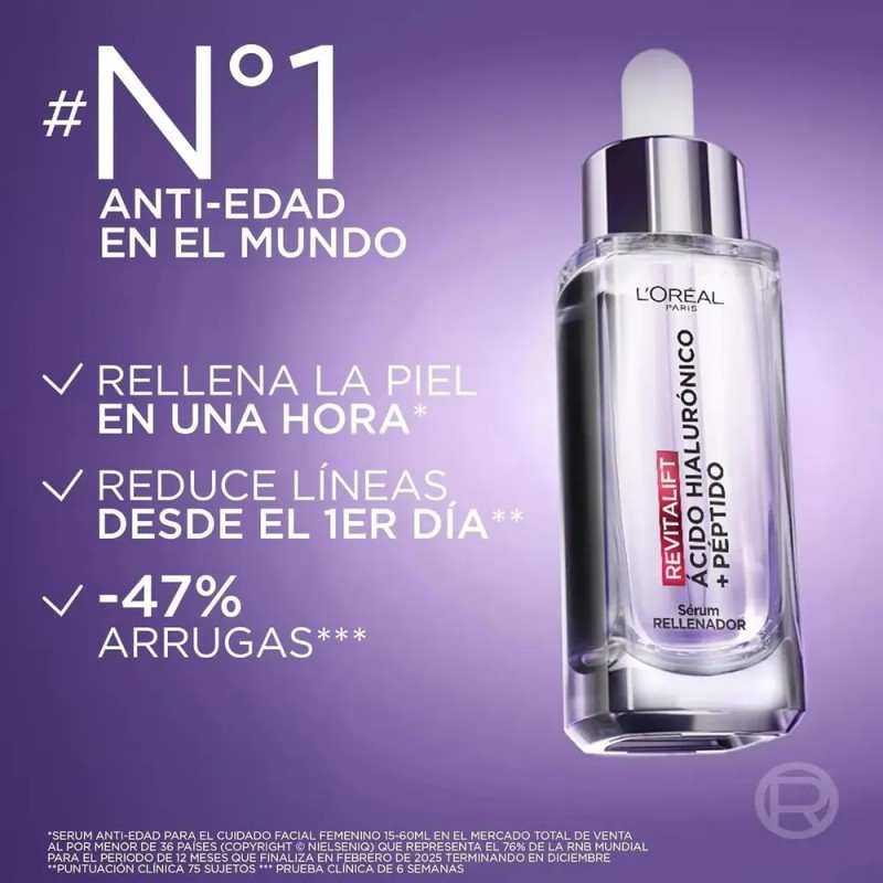 L'Oréal Paris Revitalift Sérum Ácido Hialurónico, Hidratante, 30 ml