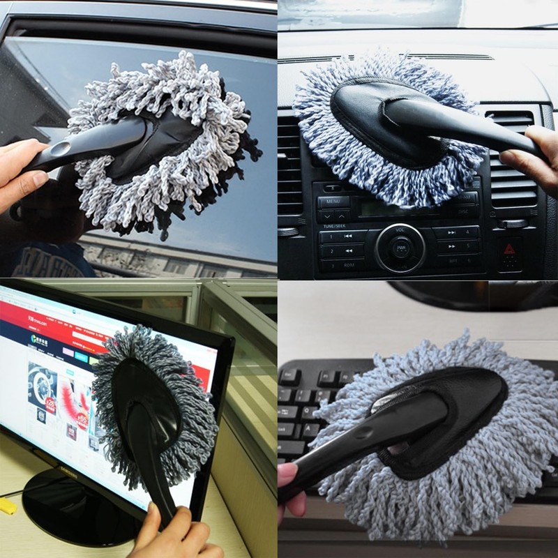 4Pcs Car Duster Kit, Multipurpose Dense Microfiber Duster for Car