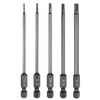 HARFINGTON 5pcs Flat Hex Head Drill Bit H1.5/H2/H2.5/H3/H4 Magnetic Tip