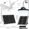 Grinsvalley Solar Chicken Coop Fan and Light Kit, 15W Powerful