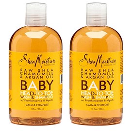 SheaMoisture Baby Shampoo & Wash 13 Ounce Chamomile & Argan Oil (384ml) (2 Pack)
