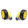 HONBAY 2 Sets Plastic Tire Wheel with Gear Motor Dual