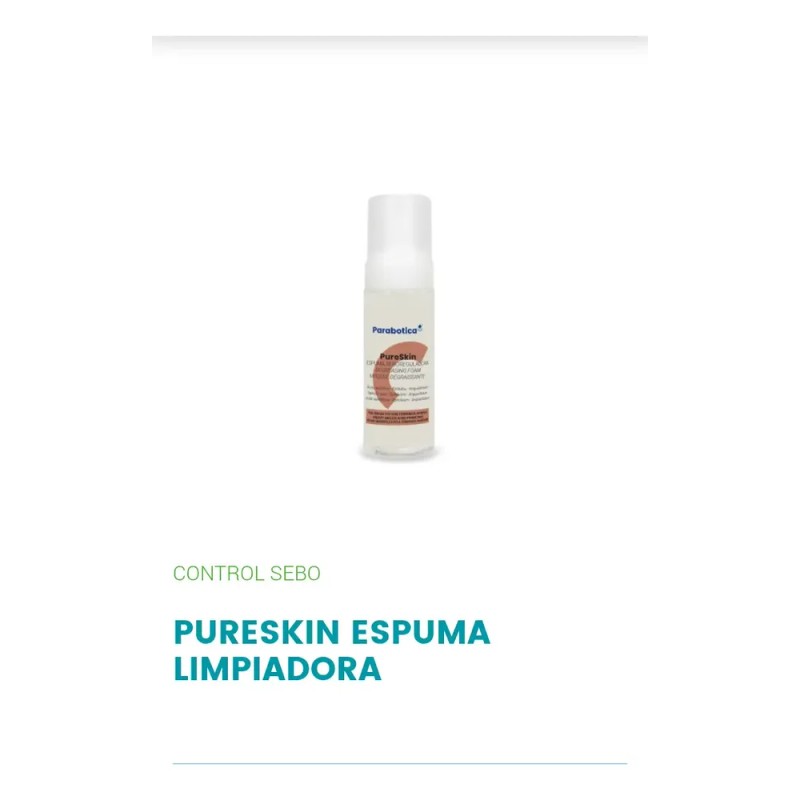 Parabotica Espuma Limpiadora Seborreguladora Piel Grasa 150mL Ácido Salicílico