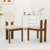 Giantex Sherpa Dining Chairs Set of 2, Mid Century Modern