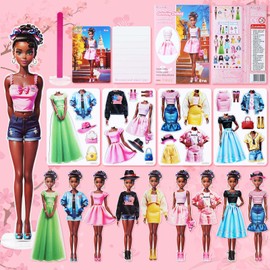 PainZieteg Magnetic Dress Up Dolls, Magnetic Princess Dress Up Paper Dolls, Magnetic Dress Up Dolls for Girls Ages 4-7 Learning Created Imagine Set Birthday Gift (Eva)