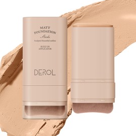 Foundation Stick with Brush, 2-in-1 Matte Cream Foundation, Waterproof and Long-Lasting Concealer Cover, Moisturising Lightweight Foundation Pen with Brush, Foundation Stick with Full Coverage