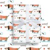 LeZakaa Dog Wrapping Paper Roll, Dachshund in Red Striped Sweaters,