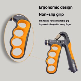 Grip Strengthener,Grip Strength Trainer,Hand Grip Strengthener,Hand Grip Strength Trainer,Forearm Strengthener,Forearm Trainer,Adjustable Resistance,Adjustable Grip Strength,Ergonomic Design (yellow)