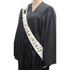 GraduationMall 2024 Graduation Cap and Sash for Adult Unisex Graduation Ceremony Party Gifts White