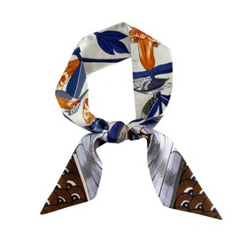JERLA 100% Mulberry silk Scarf Head Hair Ribbon Handbag Handle wrap Tie Bundle Scarf Neckerchief Scarf for women